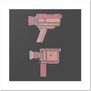 Red Classic Video Camera Posters and Art